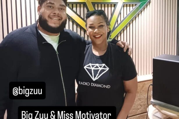 Big Zuu with Miss Motivator at Radio Diamond Studios